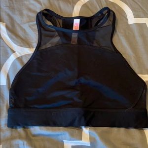 PINK HIGH NECK SPORTS BRA - S